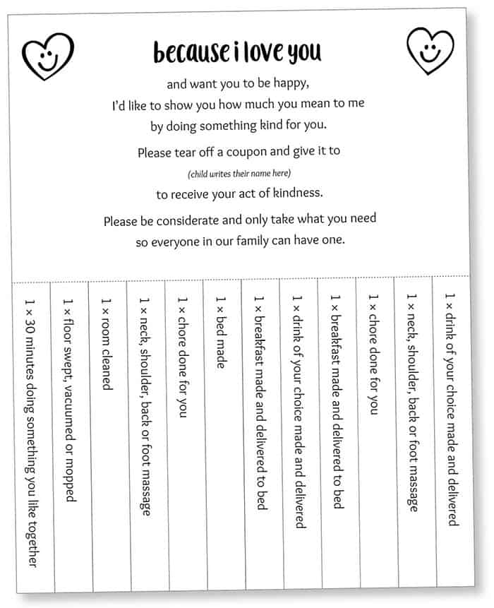 Kindness Coupons