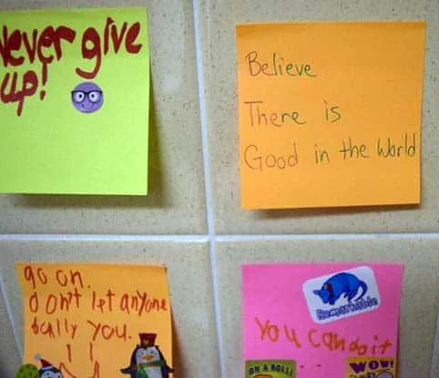 Uplifting Kindness Bulletin Board Ideas For A Better Classroom Community 14 Indian Lake High School Take What You Need Leave What You Can Bulletin Board Post It Notes