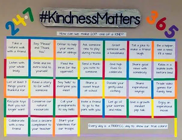Kindness Matters Calendar Bulletin Board