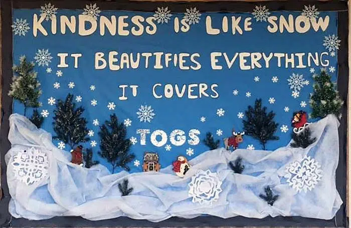 Uplifting Kindness Bulletin Board Ideas For A Better Classroom Community 65 Kindness Is Like Snow It Beautifies Everything It Covers Bulletin Board