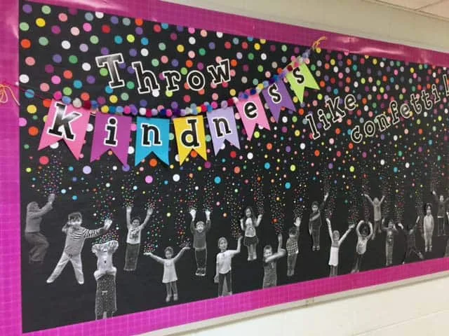 Uplifting Kindness Bulletin Board Ideas For A Better Classroom Community 18 Throw Kindness Like Confetti Bulletin Board By Nottingham Elementary School