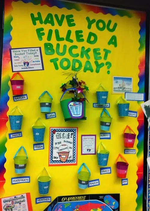 Uplifting Kindness Bulletin Board Ideas For A Better Classroom Community 29 Little Mrs. Preschool Bucket Filler'S Bulletin Board