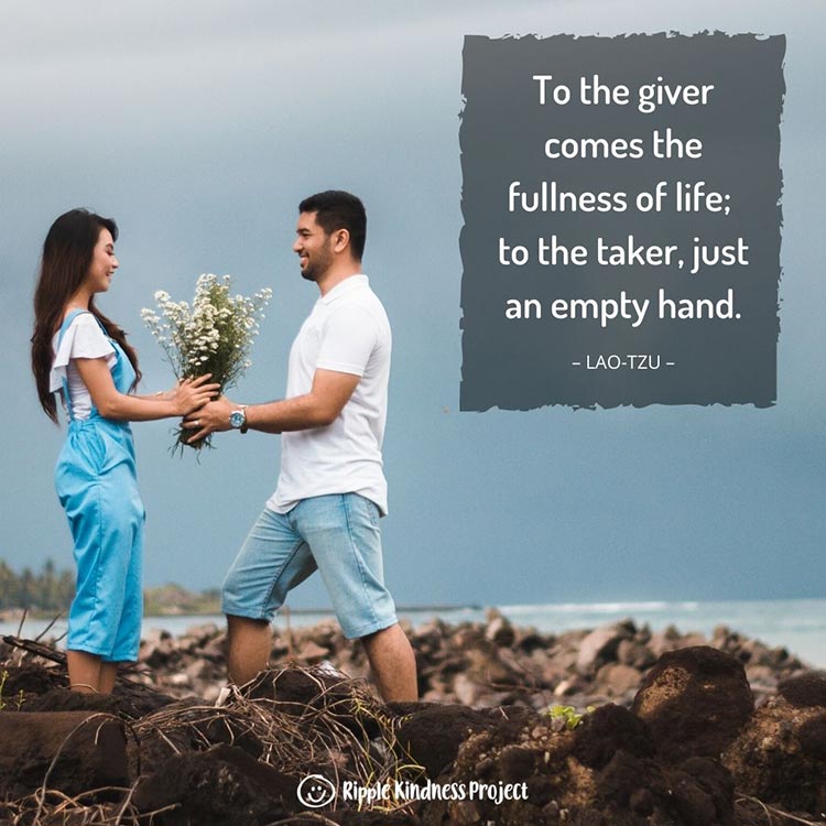 To The Giver Comes The Fullness Of Life To The Taker Just An Empty Hand