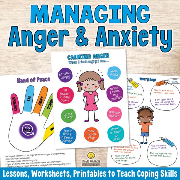 A Range Of Lessons, Worksheets, Posters, And Coloring Pages To Teach Elementary Students How To Manage Emotions Such As Anger And Anxiety.