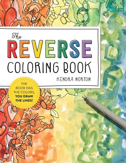 Reverse Coloring Book For Adults.