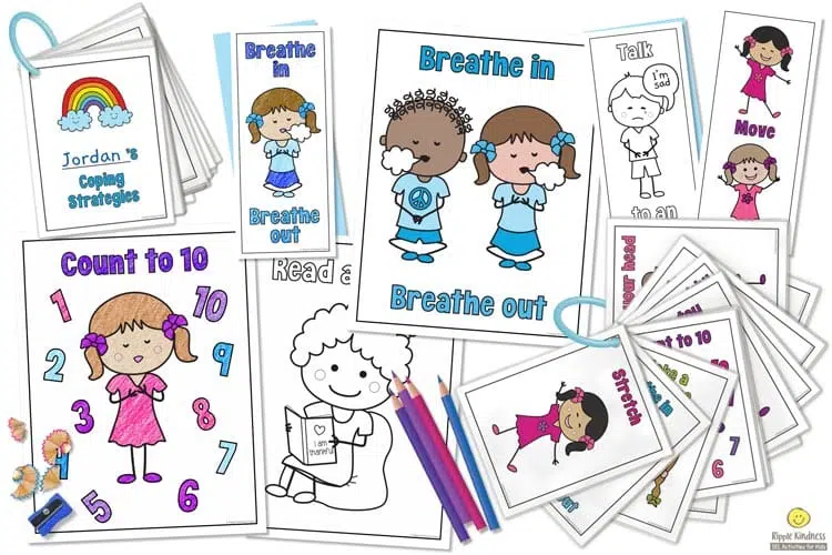 Posters, Coloring Pages, Bookmarks And Cards To Teach Student In K To 2Nd Grade Coping Strategies.