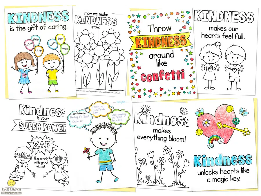 Kindness Coloring Pages For Elementary Students.