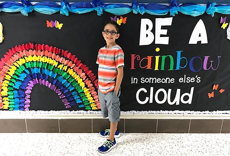 Be A Rainbow In Someone Else's Cloud Bulletin Board.
