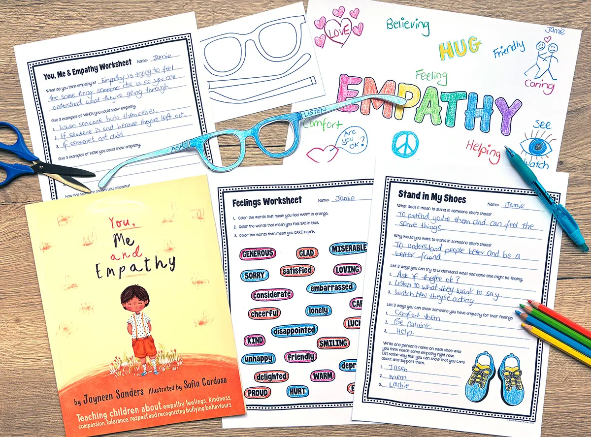 How Will It Change Attitudes? 1 Printables And Lesson Plans For The Picture Book &Quot;You, Me And Empathy&Quot; By Jayneen Sanders For Elementary Students.