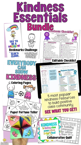 A bundle of essential kindness activities and games for elementary students.