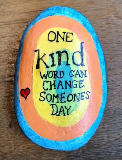 Painted Kindness Rock. One Kind Word Can Change Someone'S Day.