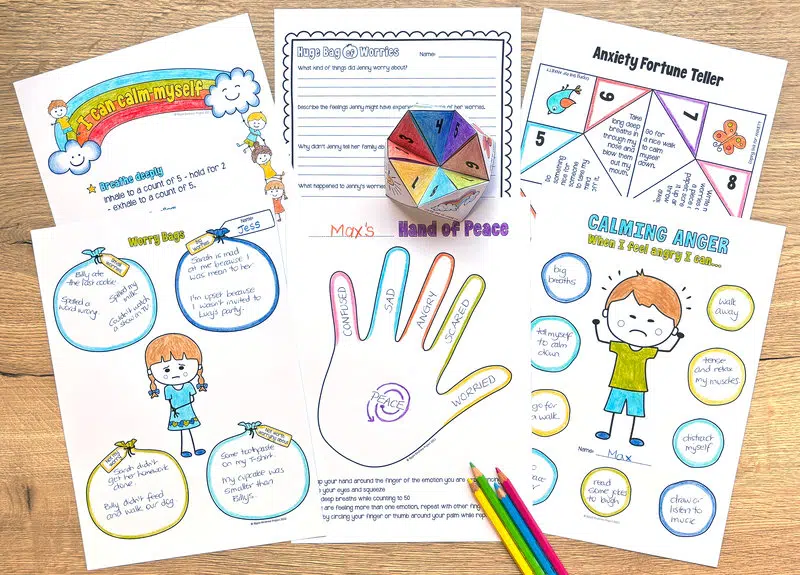 Printable Resources With Lesson Plans, Activities, And Craft For Elementary Students To Learn How To Control Anger And Anxiety.