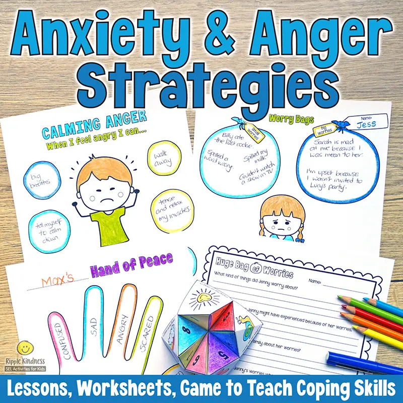 A Range Of Lessons, Worksheets, Posters, And Coloring Pages To Teach Elementary Students How To Manage Emotions Such As Anger And Anxiety.