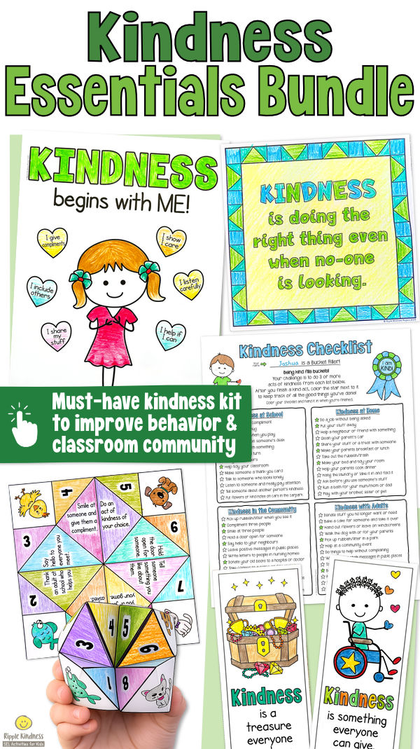 A bundle of essential kindness activities and games for elementary students.