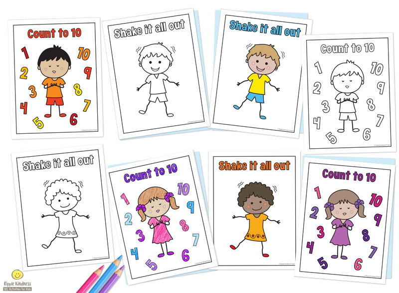 Coping Strategies Cards For Prek-2Nd Grade Students.