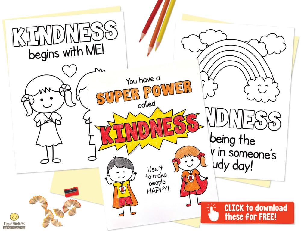 Free Kindness Coloring Pages To Download For Kids To Color. Great Activity For Random Acts Of Kindness Day By Ripple Kindness Sel Activities.