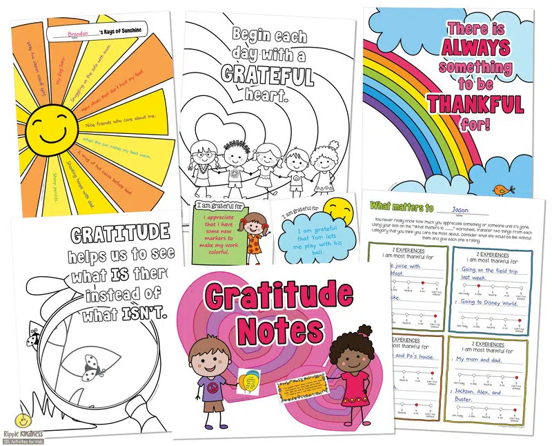A Range Of Worksheets, Posters And Games To Teach Kids About Gratitude By Ripple Kindness Project