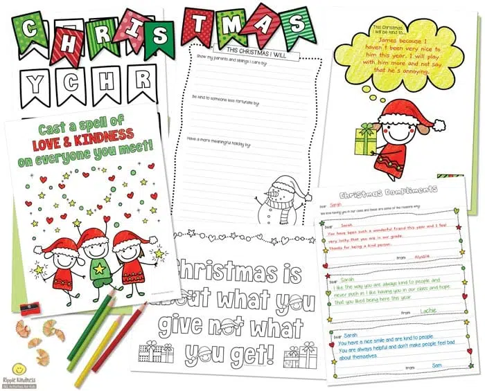 Coloring Pages And Activity Sheets For Students In 1St, 2Nd, And 3Rd Grade To Learn About Christmas Kindness.