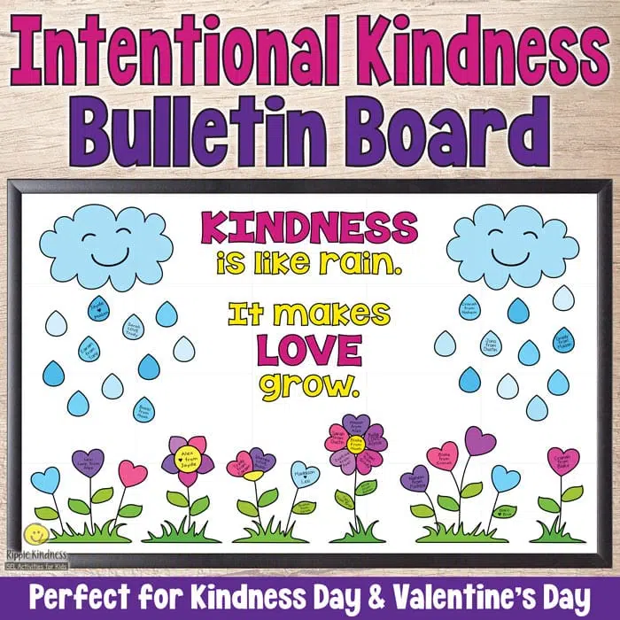 Kindness-Is-Like-Rain-Bulletin-Board-Kit Clipart And Templates For A Bulletin Board For Kindness Day, Friendship Day Or Valentine's Day. Each Element On The Bulletin Board Represents An Intentional Act Of Kindness Students Have Planned And Executed.