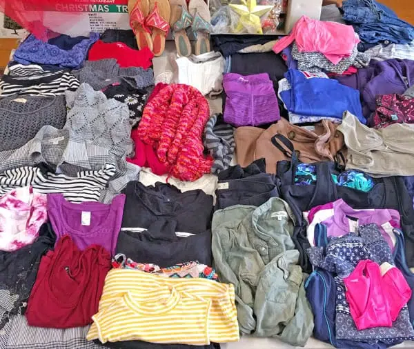 Clothing Donations For A Homeless Clothes Drive.