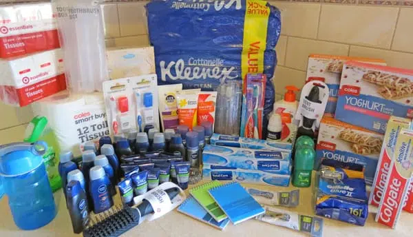 Donations For Homeless Care Packs.