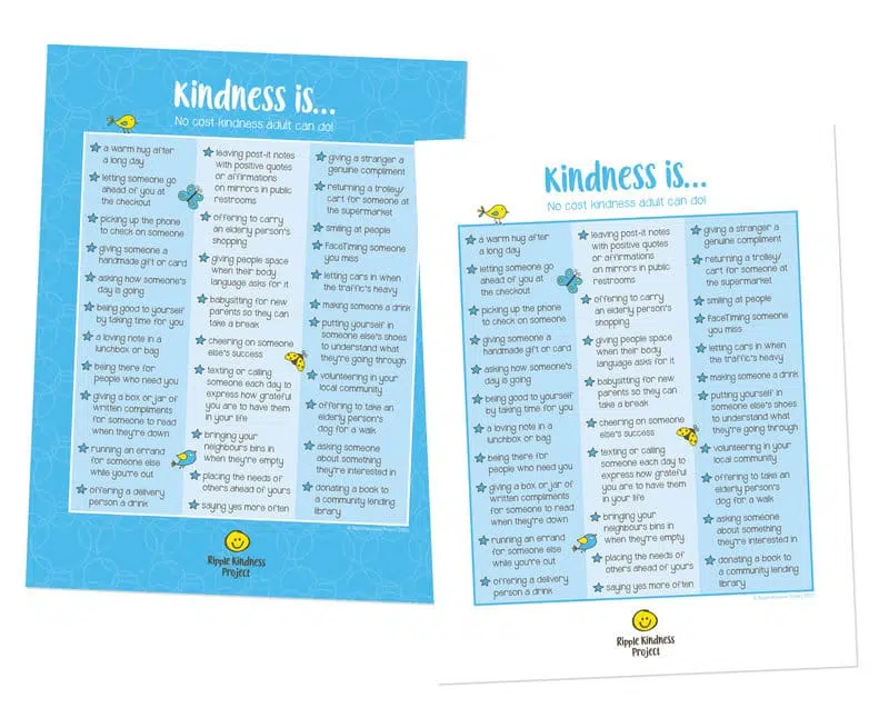 Positive Affirmations Cover Free Kindness Ideas Poster For Adults.